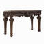 Console traditionnelle en bois massif avec plateau en marbre, table d'entrée de salon sculptée à la main, cerisier