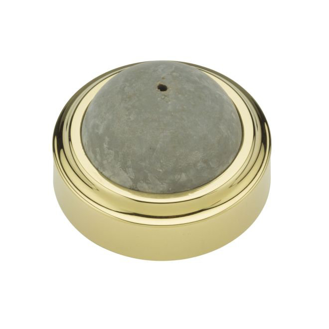 1.75" Concave Wall/Handle Bumper, Lifetime Brass