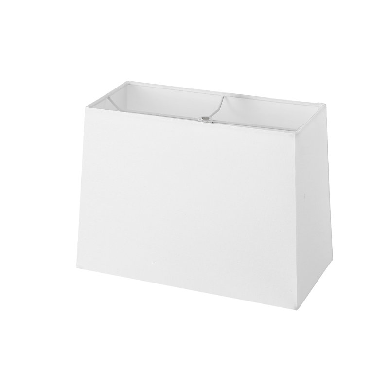 Oatmeal Rectangle Lampshade, 10" H x 14" W x 7" D, White