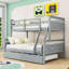 Lit superposé simple en bois avec lit gigogne simple Pueblo Kids-1755623600