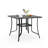 5-Piece Waterproof Patio Dining Set – Outdoor Rectangular Table & 4 Padded Swivel Chairs-17071144