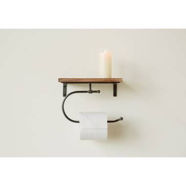 Creative Co-Op Metal Toilet Paper Holder Wall Rack and Bucket & Reviews