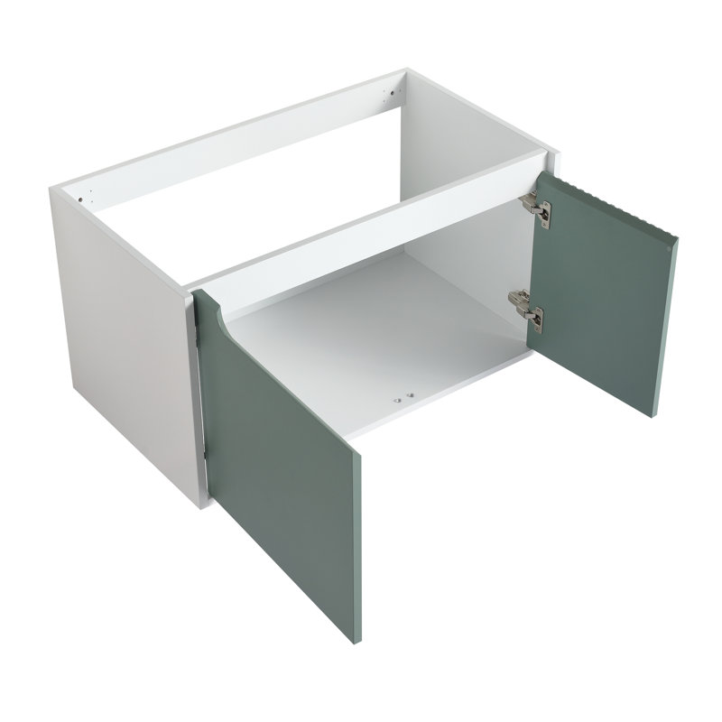 Armoire de salle de bain murale flottante de style moderne avec porte à fermeture en douceur