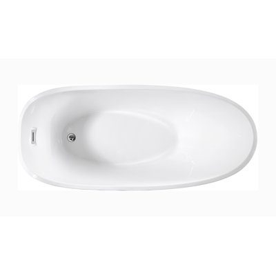 Toulouse 68.8'' x 31.4'' Soaking Acrylic Bathtub