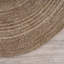Tapis d'intérieur gris rayé en jute / sisal tressé à la main de style campagne moderne Arlean-1283199950
