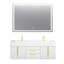 Milana  Floating Bathroom Vanity With Reinforced Acrylic Double Sink In Gloss White-1829541036