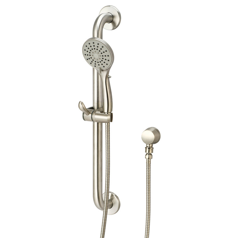 Robinet de douche thermostatique avec inverseur portatif Accent, Nickel brossé