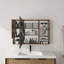 Armoire de toilette 41,4 po avec rangement, armoire à pharmacie murale avec porte miroir, tablettes réglables en verre