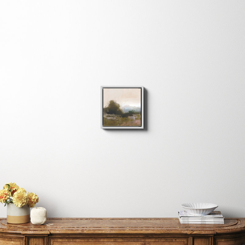 «Spring Farm» par Dan Hobday Art, Non, H 12 po x l 12 po x P 2 po, Toile avec cadre blanc