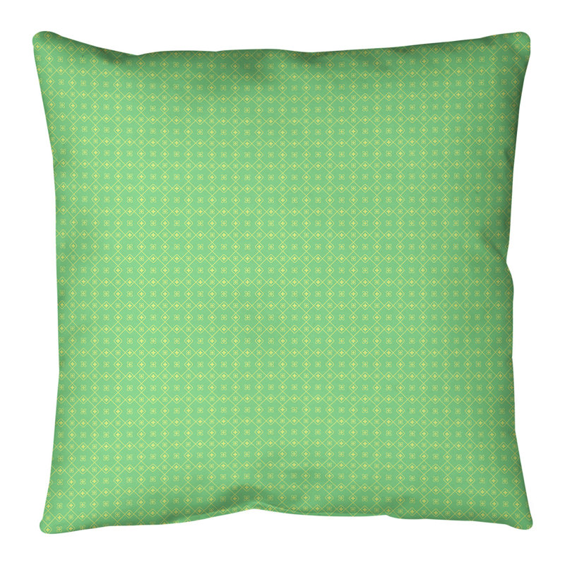 Coussin de sol Katelyn Elizabeth, 28 po x 28 po, Vert / Jaune