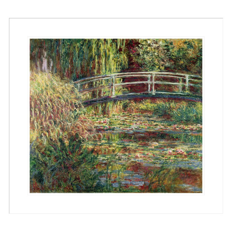 «Waterlily Pond: Pink Harmony» par Claude Monet, impression giclée sur cadre, H 23,5 po x l 25,49 po