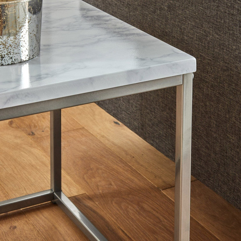 Kalyssa Frame End Table, Grey, Brown
