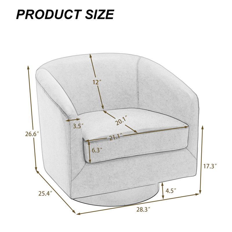Fauteuil demi-tonneau pivotant en similicuir vert Applewold avec base en bois massif, Similicuir vert