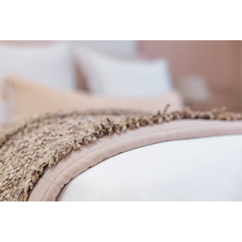 Brentwood Hand Woven Throw Blanket, Pebble