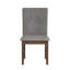 Chaise d'appoint de salle à manger Goggins avec tissu gris foncé en noyer (2 par carton)-123752762