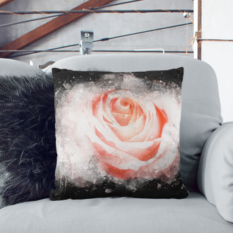 Square Throw Cushion, Black, 40cm H x 40cm W x 15cm D