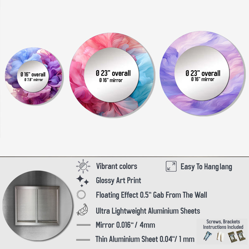 Ellexis Round Wall Mirror