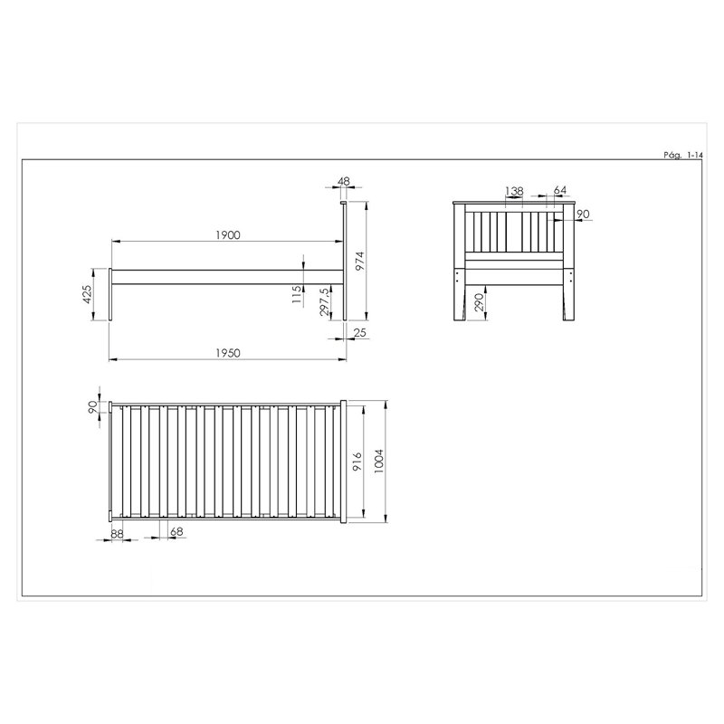 Pine Wooden Osprey Bed Frame, Single (3')