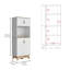 Grande armoire de comptoir à micro-ondes Pamplona, armoires à portes doubles supérieure et inférieure - chêne clair / blanc