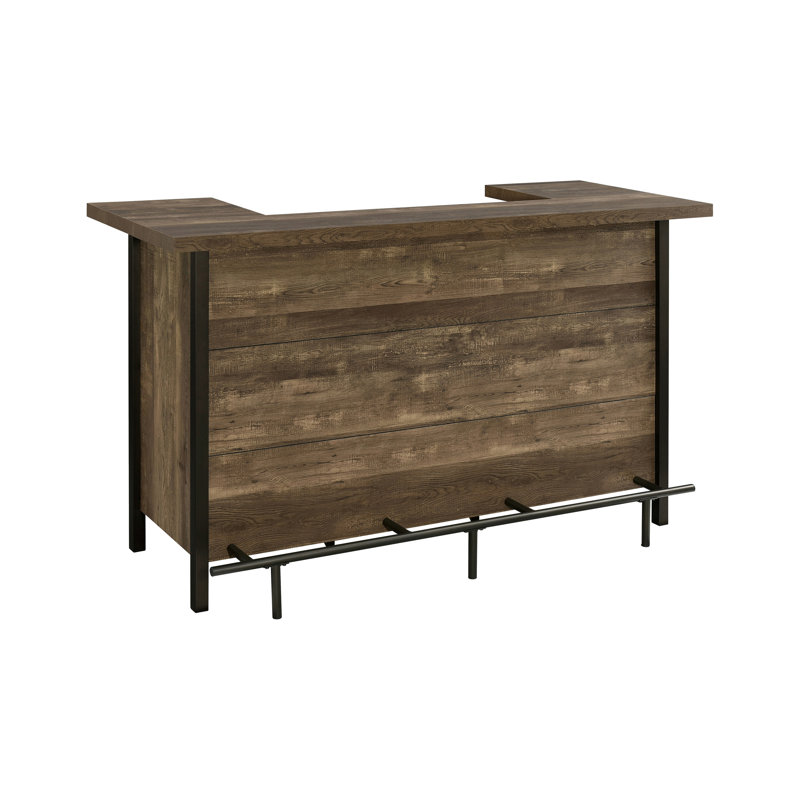 Rustic Modern Farmhouse Home Bar - 70.75''