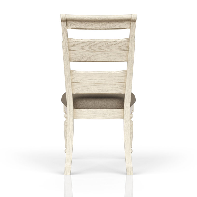 Chaise d'appoint à dossier échelle (ensemble de 2), Blanc