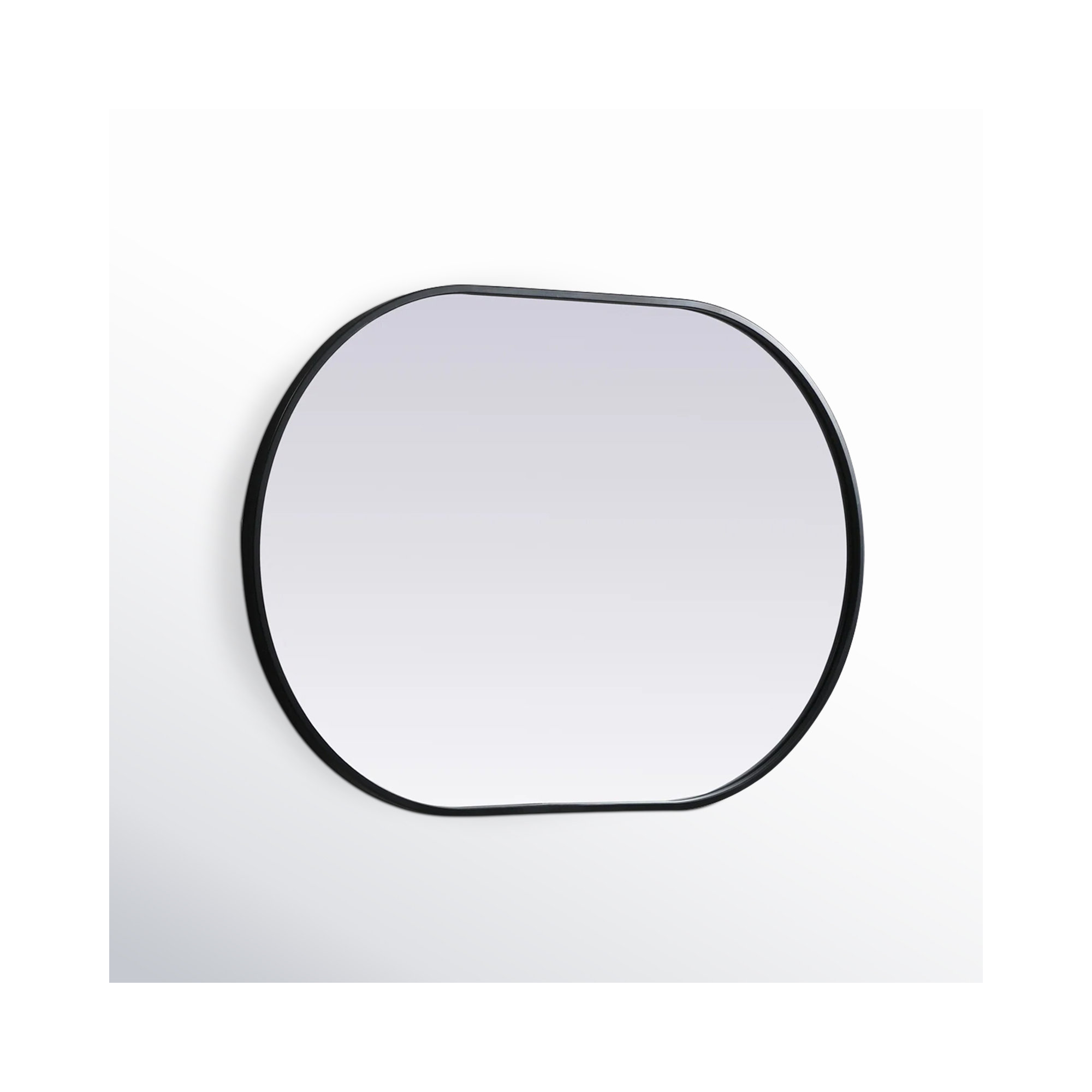 Sabine Metal Pill Wall Mirror, 36" x 24", Black