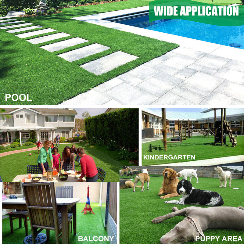Artificial Grass Turf Rugs Indoor Outdoor Carpet, 0.8" H x 36" W x 72" D