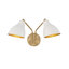 Applique murale articulée à intensité variable 2 lumières l 17,5 po Elyse-1199422902-1199422903