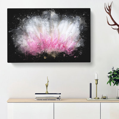 Petals Of A Pink And White Gerbera - Wrapped Canvas