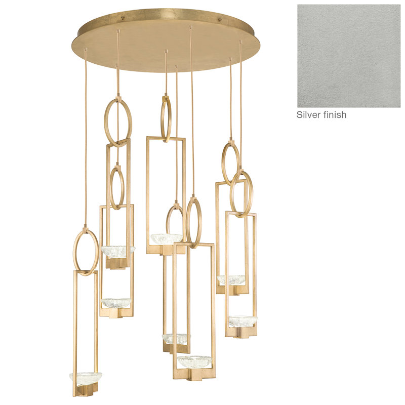 Delphi 8 - Light LED Pendant, Silver