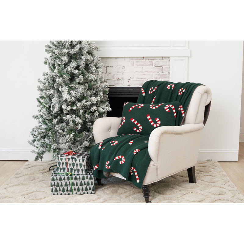 Coussin 14 pi x 22 po Candy Cane