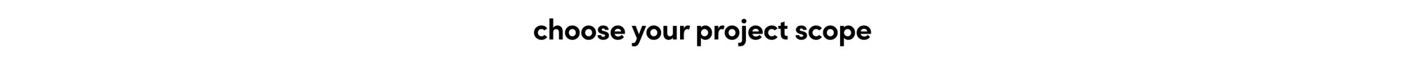 choose your project scope