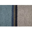 Tapis rayé multicolore en laine touffetée à la main