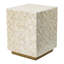 Tabouret 14 "x 14" x 18 "Capiz, crème