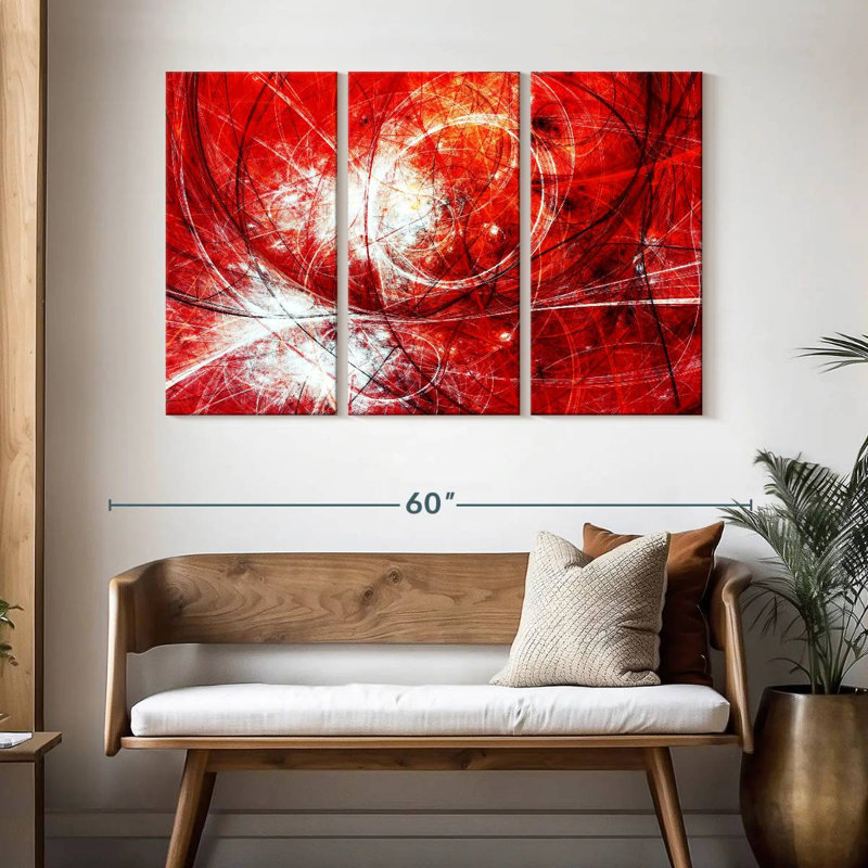 Avery Crimson Universe Abstract, 32" H x 50" W