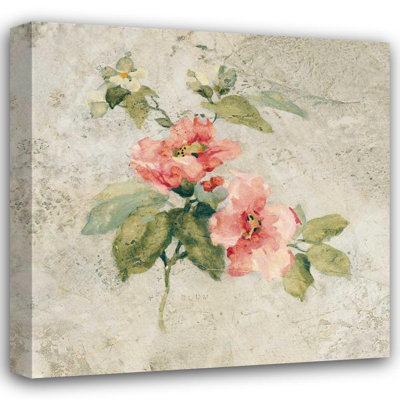 «Lark Manor ™ Blum, Cheri», reproduction d'art sur toile tendue sous le titre: Rose de Provence I - rouge et neutre