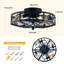 Ventilateur de plafond 20 po à cage réversible 20 po avec éclairage et télécommande
