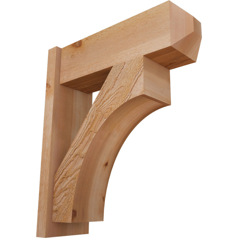 Persienne en bois rustique Westlake Craftsman, P 24 po x H 28 po, Cèdre rouge de l'Ouest de 8 po (sciage brut)