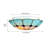 Mediterranean Style Stained Glass Flush Mount Light