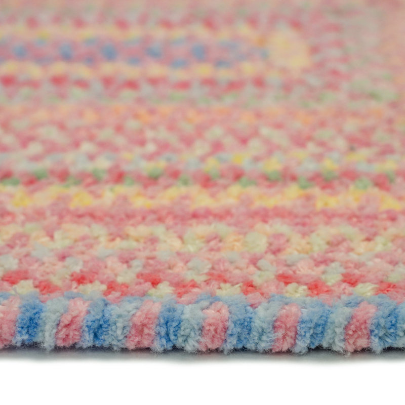Aaru Cotton Indoor Rug, Concentric Square 3'