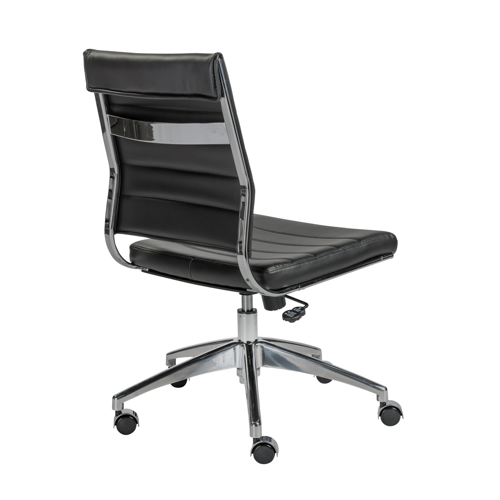 Rossie Office Chair, No, Black Faux Leather
