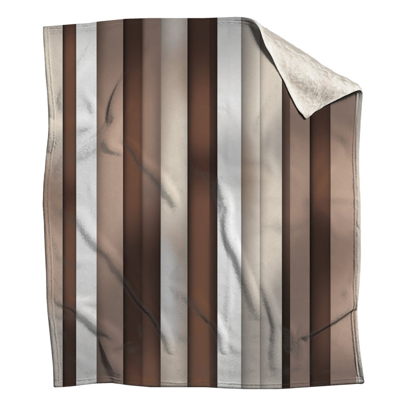 Couvertures à rayures verticales brunes et brunes, 60in W x 80in H