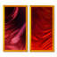 "Abstract Red Wave", ensemble de 2 photographies sur toile-802161830-802161828
