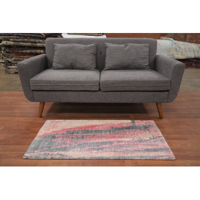Tapis luxueux abstrait 2 x 4 avec des couleurs vives et des motifs créatifs