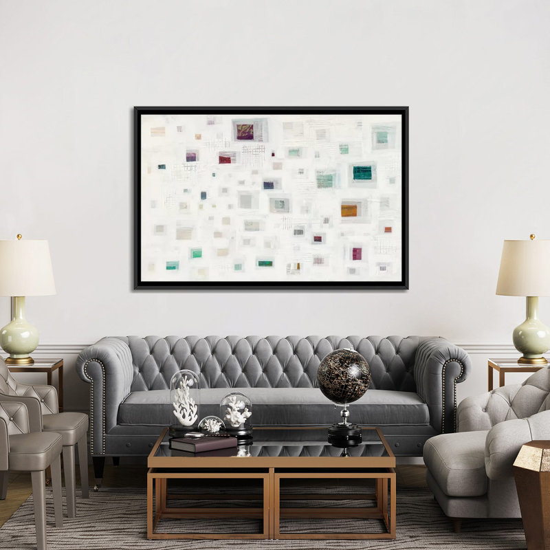 «Harbor Windows I» par Melissa Averinos - impression sur toile tendue, H 32 po x l 48 po x P 1,5 po, Toile avec cadre noir