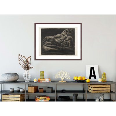 (Crâne d'une chèvre sur une table) par Pablo Picasso, impression giclée sur cadre