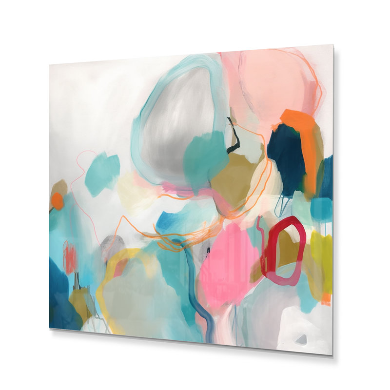 Elliotte Elliotte rose bleu Minimalims Fludity II, H 16 po x l 16 po x P 1 po