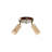 Elegant Wooden Chandelier, Beige & Walnut, 8.7 in (H) x 21 in (W) | Durable Wooden Body with Travertine Cap, 2 x GU10 Sockets (Max 10W) | Stylish Lighting for Living Room & Dining Room | Easy Installation, Modern Design-1566084315-1566084314-1566084311