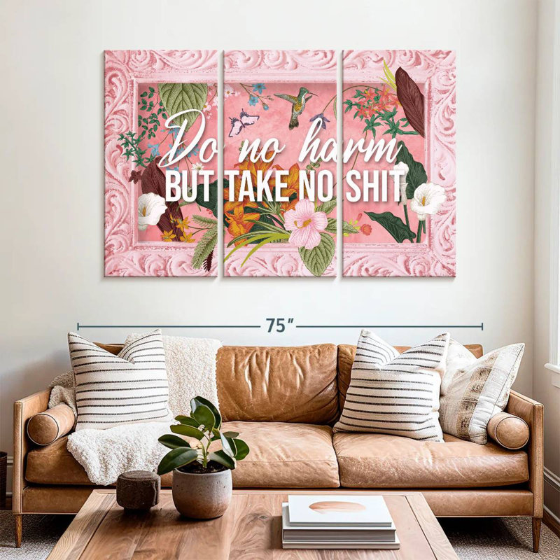 Tergel Do No Harm Typography, 42" H x 65" W