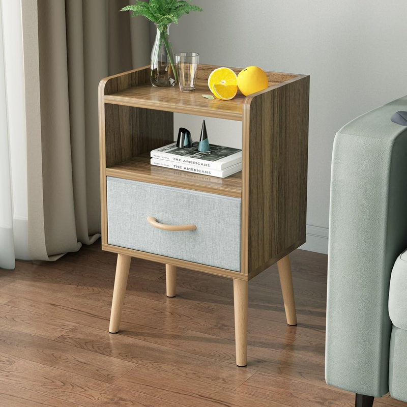Kyralee End Table with Storage, Walnut